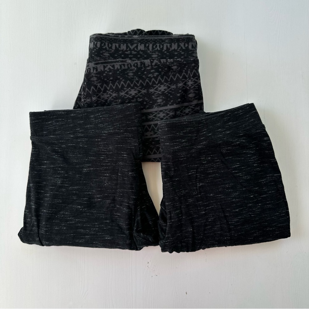 Black Patterned Leggings